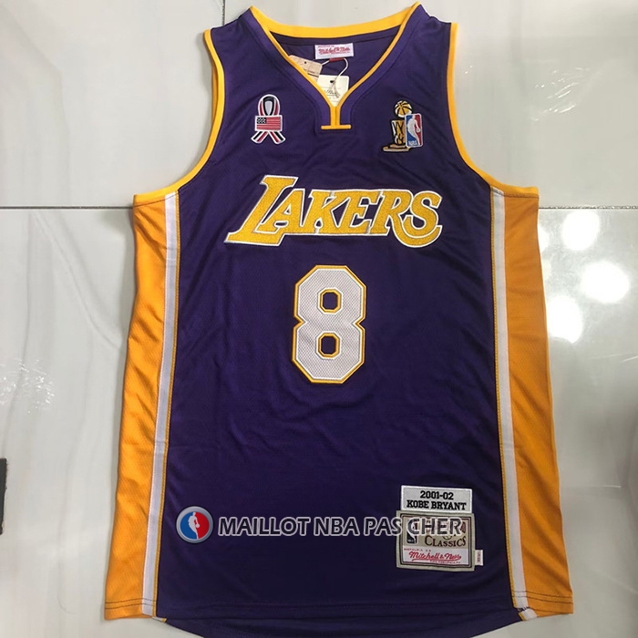 Maillot Los Angeles Lakers Kobe Bryant Mitchell & Ness 2001-02 Volet